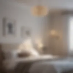 Elegant pendant lights enhancing a white bedroom atmosphere