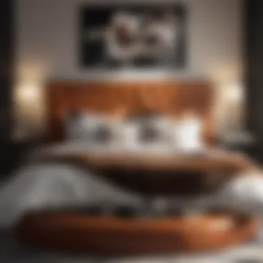 Contemporary Bedroom with Cow Hide Accents Contemporary bedroom featuring cow hide accents
