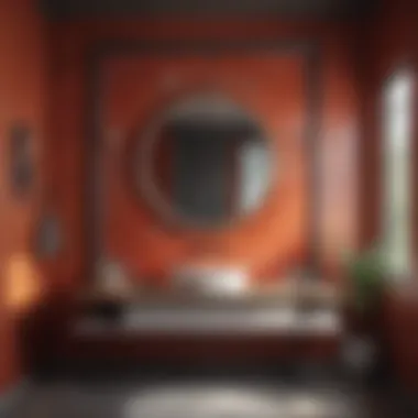 Creative use of color in a modern bathroom setting