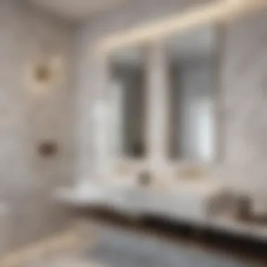 Chic Marble-Effect Panels for Timeless Elegance Stylish bathroom featuring marble-effect panels
