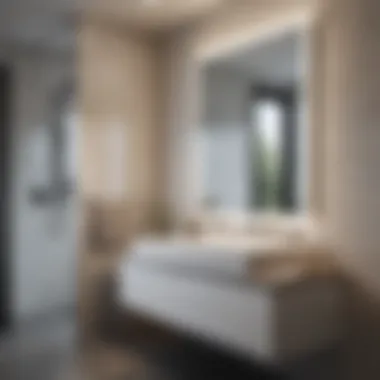 Sleek and Stylish Minimalism Modern minimalist bathroom with sleek fixtures