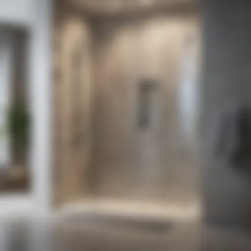 Elegant frameless shower glass door with minimalist design