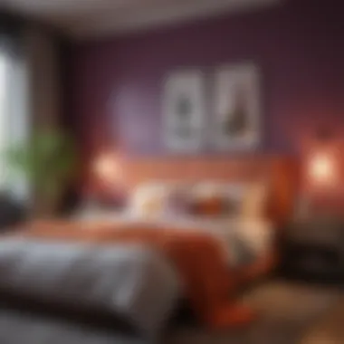 Vibrant color palette for a cozy bedroom