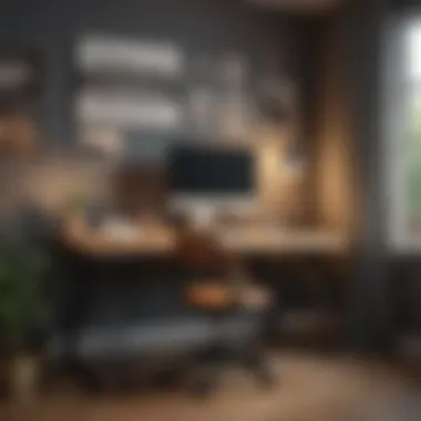 Ergonomic Desk in Small Bedroom Ergonomic setup within a small bedroom environment