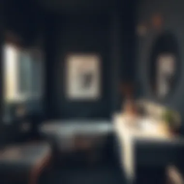Incorporating natural elements in a dark bathroom