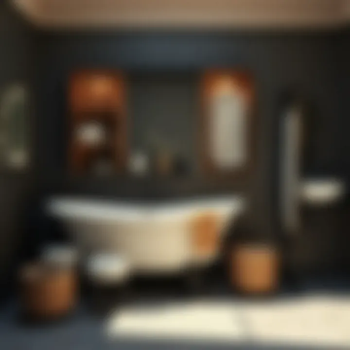 Space-saving storage ideas in a stylish bathroom