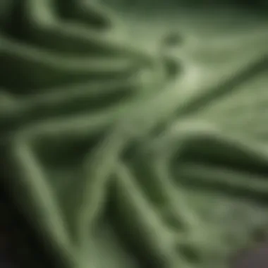 Texture Detail of Luxurious Kelly Green Towel Close-up of soft, high-quality kelly green towel showcasing texture