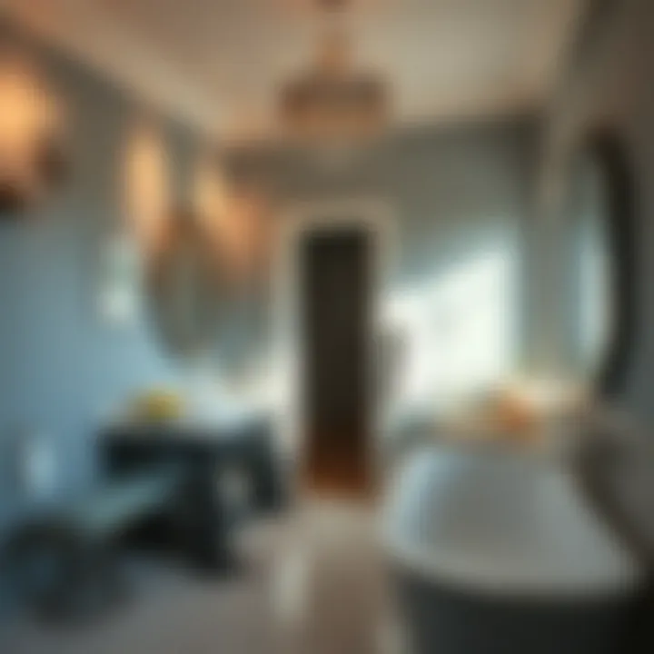 Luxurious Bathroom Retreat Sophisticated bathroom with luxurious fixtures and calming color palette