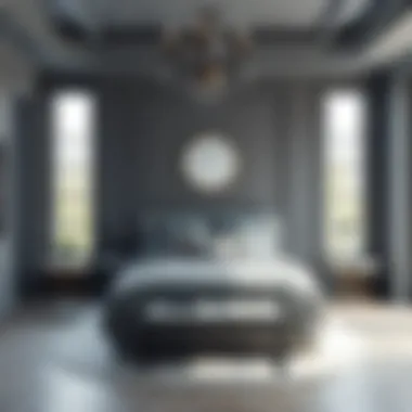 Sleek Elegant Gray Design Elegant gray bedroom showcasing modern aesthetics