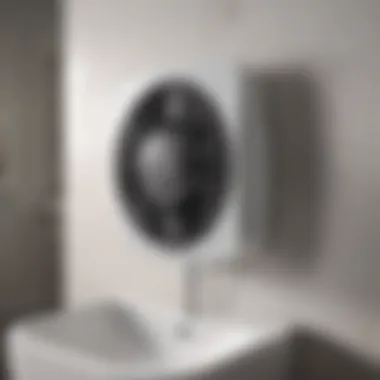 Modern bathroom fan with integrated speaker features