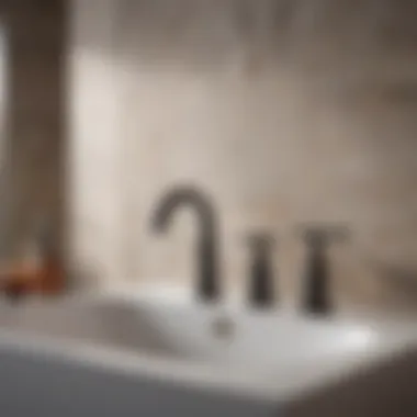 Stylish Bathroom with Faucet Installation Stylishly designed bathroom showcasing a faucet installation