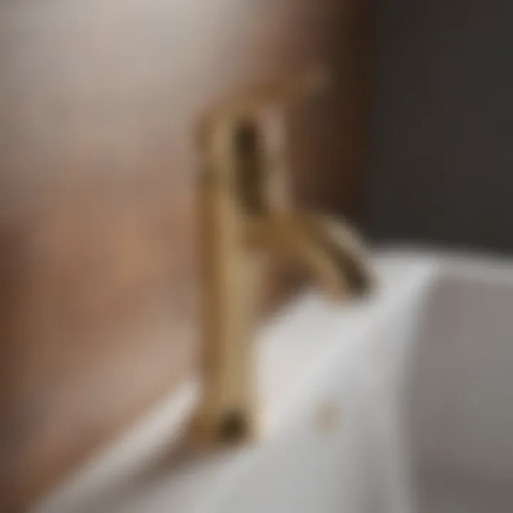 Brass faucet demonstrating sustainable materials