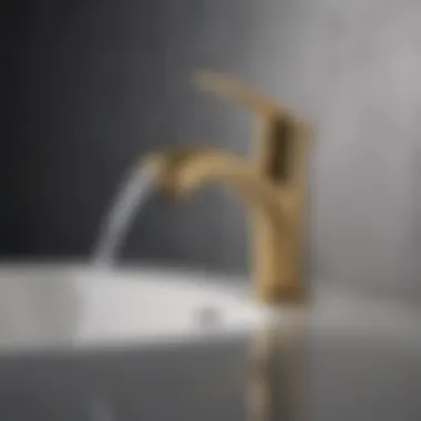 Sleek and Stylish Brass Faucet Elegant brass faucet with modern design