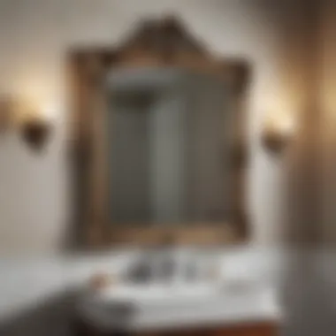 Stylish vintage bathroom mirror showcasing classic aesthetics