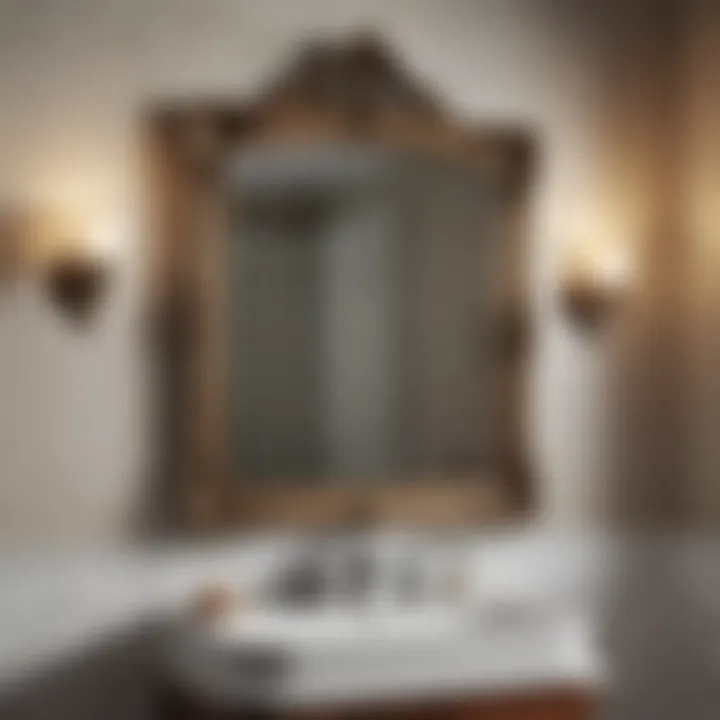 Stylish vintage bathroom mirror showcasing classic aesthetics