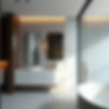 Sleek Bathroom Aesthetics Contemporary bathroom layout with sleek lines and minimalist decor