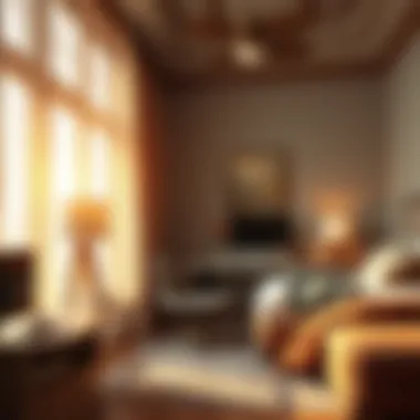 Relaxing ambiance blending work and leisure