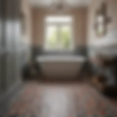 Stylish Patterns for Bathroom Aesthetics Elegant linoleum patterns complementing bathroom decor