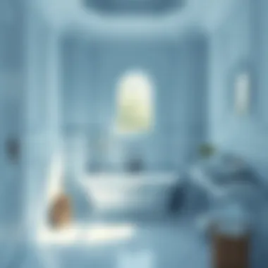 Light Blue Palette for Spaciousness A serene light blue bathroom creating a spacious feel