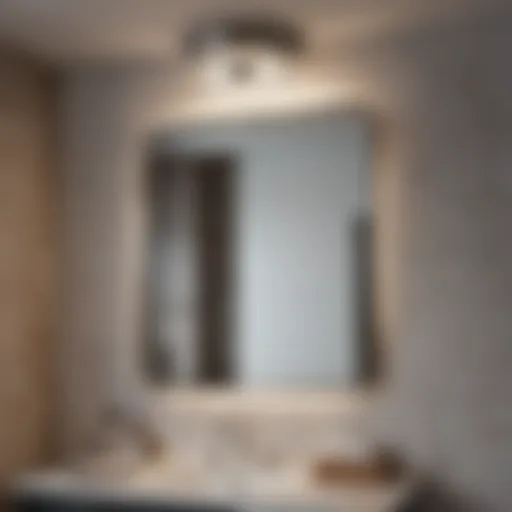 Elegant overhead bathroom light with integrated fan