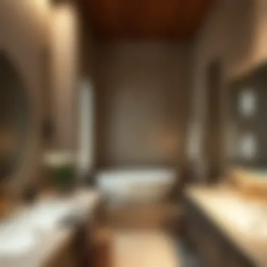Spa-like Trendy Bathroom Trendy bathroom with natural materials and a spa-like atmosphere
