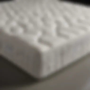 Close-up of the quality material used in a queen size memory foam mattress, emphasizing durability and comfort.