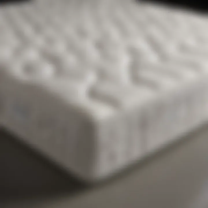 Close-up of the quality material used in a queen size memory foam mattress, emphasizing durability and comfort.