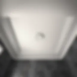 Smooth, freshly painted bathroom ceiling