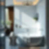 Modern bathroom set with elegant design