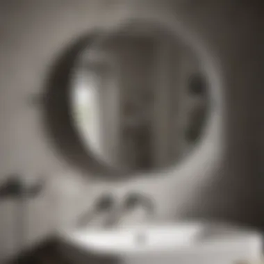 Elegant wall-mounted magnifying mirror in a chic bathroom setting