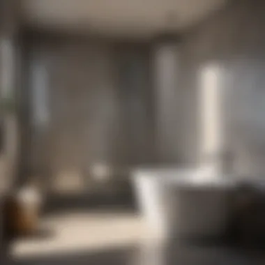 Stylish Shower Bath Combo in an Elegant Setting Elegant bathroom featuring a stylish shower bath combo