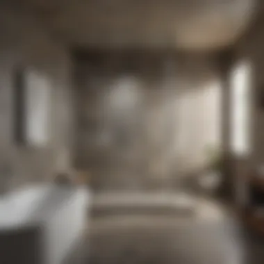 Wellness-Centric Design in Integrated Bath Spaces Elegant dual-purpose shower and bath area showcasing wellness features