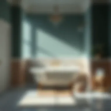 Tranquil Color Schemes Tranquil color schemes creating a calming atmosphere in a bathroom