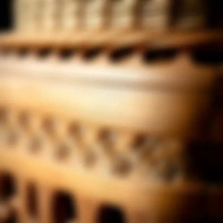The Distinctive Texture of Teak Close-up of the texture and grain of teak wood