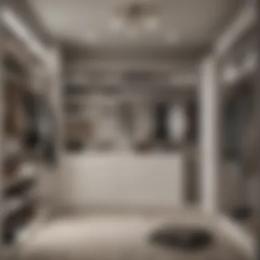 Minimalist Closet Aesthetics Chic minimalist closet with open shelving and neutral tones