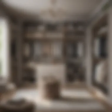 Stylish Walk-In Closet Design Elegant walk-in closet showcasing organized clothing and accessories