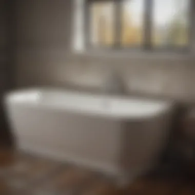 Before and After: The Impact of Reglazing Comparison of a worn-out bathtub and a reglazed bathtub side by side
