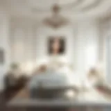 Serenity in White: Bedroom Decor A serene bedroom with white walls and elegant decor