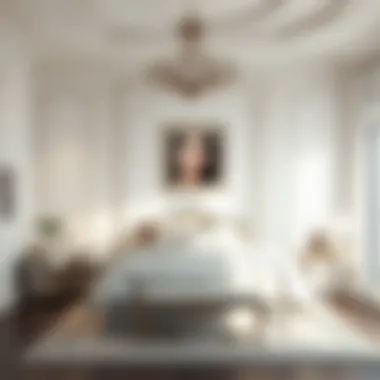 Serenity in White: Bedroom Decor A serene bedroom with white walls and elegant decor