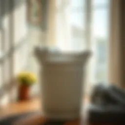 Elegant design of a clean laundry basket in a modern setting