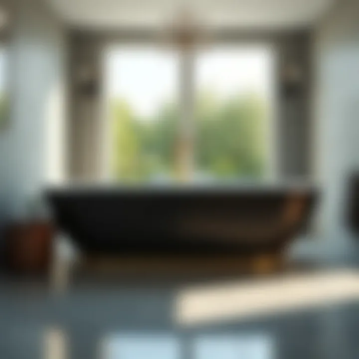 Stylish design of a contemporary double bathtub