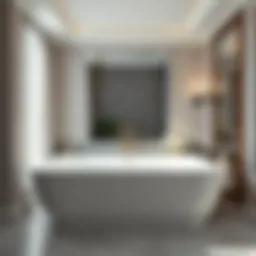 Luxurious double bathtub in a modern bathroom