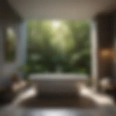 Serene Bath Space with Natural Materials Natural materials in a serene bath space promoting wellness