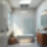 Modern bathroom featuring an exhaust fan