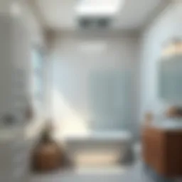 Modern bathroom featuring an exhaust fan