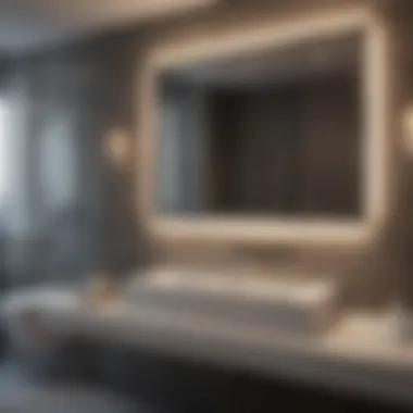 Modern Bathroom with Elegant LED Lighting Elegant LED lighting in a modern bathroom setting