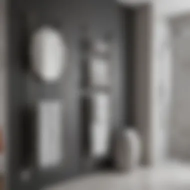 Minimalist Elegance in Towel Racks Minimalist towel rack in a modern bathroom