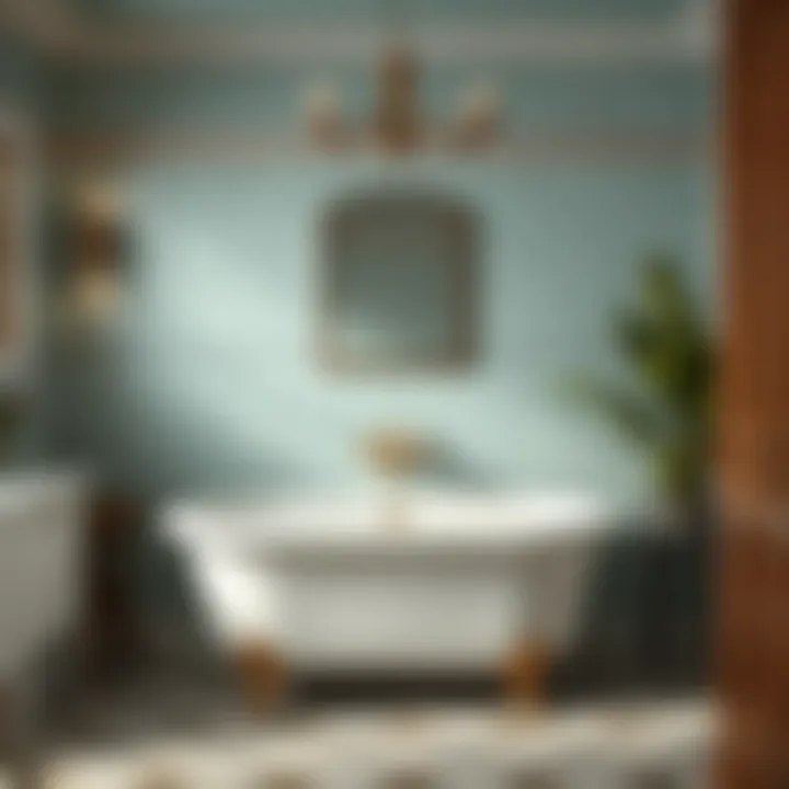 Bathroom Transformation with Painted Tiles Stunning transformation of a bathroom with painted tiles