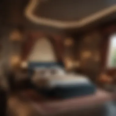 A Luxurious Cinema-Style Bedroom Luxurious bedroom setup resembling a cinema