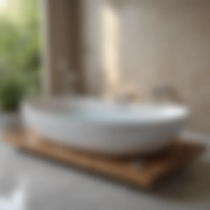 Umbra Bath Tray in a serene bath environment